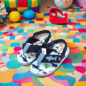 High Quality Custom EVA Sole PVC Baby Boys Girls Kids Unisex Children's Sandals Wholesale Factory Made Flip Flops