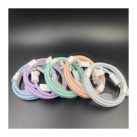 Cable de carga rápida USB C a USB C más vendido, cable PD tipo C trenzado de nailon para cables de datos PD 60W