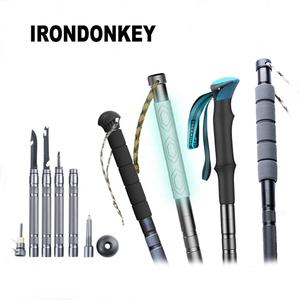 IRONDONKEY Bastón de escalada Plegable Telescópico Tácticas de senderismo al aire libre Bastón de <span class=keywords><strong>autodefensa</strong></span> Bastón - Product Image 6
