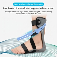Orthèse de cheville et de pied légère et réglable pour le pied tombant, idéale pour la récupération post-AVC, compatible avec les chaussures, attelle de soutien pour la marche