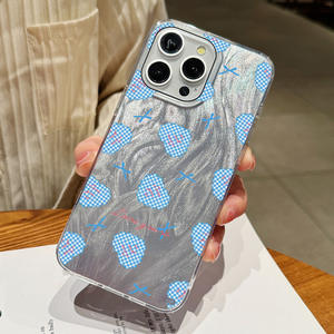 เคสโทรศัพท์กันกระแทกลายคลื่นน้ำหัวใจสีชมพูน่ารักสุดหรูสำหรับ iPhone 17 16 15 11 12 13 14 PRO MAX plus XS XR - Product Image 6