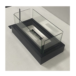Tapis <span class=keywords><strong>de</strong></span> foyer à l'éthanol noir 48 "cheminée mystifiée Table chauffante en forme d'éclairage <span class=keywords><strong>de</strong></span> cheminée - Product Image 3