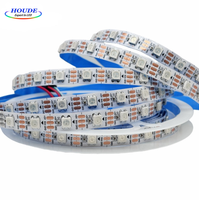 Lampu LED Strip 5V Ws2812b SMD5050 60leds/m 10MM IP20 IP65 IP67 IP68 Fleksibel WS2812IC Addressable Pixel LED Ws2812 Strip untuk Klub Malam