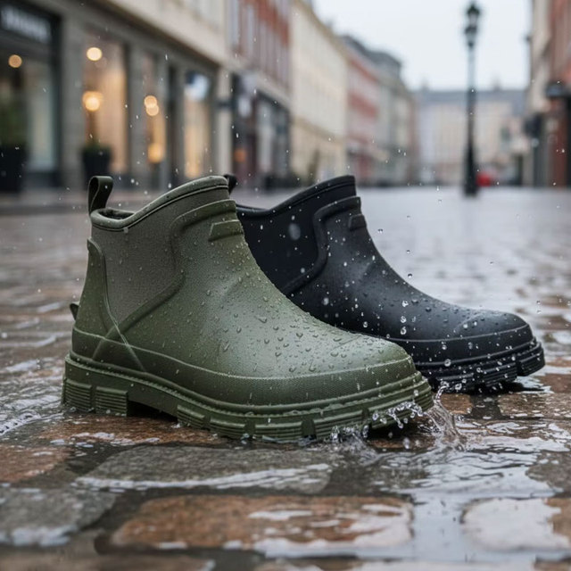 2026 High Quality Men's Garden Shoes Non-Slip Platform Waterproof Neoprene Chelsea Rubber Rain Boots Supplier
