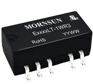 MORNSUN DC/DC Converter E05_LT-1WR3 Board Mount 1W Isolated Fixed Input Unregulated Dual Output High Efficiency 85% Continuous