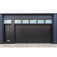 Porte de garage sectionnelle double Prima, grande taille, automatique et isolée, pour garage à deux voitures