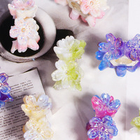 Perles de résine en forme de fleur à grand trou, entretoises, vente en gros, pour DIY, chaînes de téléphone, porte-clés, stylos