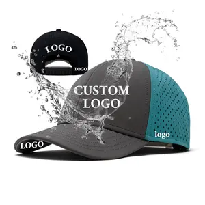 HS40 topi XL kustom hidro, 6 Panel kosong tahan air Logo PVC Snapback olahraga Trucker topi bisbol dengan Logo