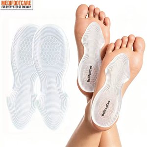 Coussinets de talon en gel <span class=keywords><strong>pour</strong></span> talons hauts, <span class=keywords><strong>demi</strong></span>-semelles, conception de déplacement du poids <span class=keywords><strong>pour</strong></span> soulager la pression, empêche le glissement des pieds et la fatigue des jambes - Product Image 1