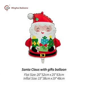 Globo de Aluminio con Diseño Navideño de Dibujos Animados, Decoración para Fiestas Navideñas, Globo de Helio - Product Image 5