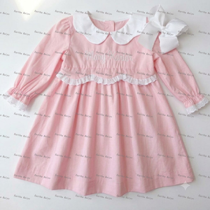 Abiti per Bambine all'Ingrosso, Vestiti per Neonati con Colletto Smerlato, Tutina a Bolle in Pizzo, Vestito Invernale per Bambine - Product Image 3