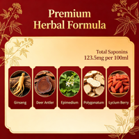 Liquide Oral Herbal au Ginseng et au Panache de Cerf, Marque Privée OEM, 10ml – Soutien Nutritionnel pour l'Énergie Physique et la Vigueur – Suppléments Herbales Personnalisés