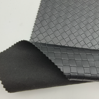 Tissu en cuir PU tissé durable, imperméable et extensible pour vêtements et textiles de maison