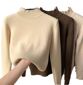 Suéter de Cuello Alto para Mujer, 100% Cachemira, Manga Larga, Color Sólido, Estilo Minimalista, Otoñal, Antipilling, Tejido de Punto - Product Image 5