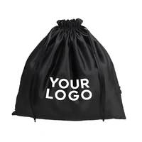 Pochette cadeau en satin personnalisée avec cordon de serrage pour emballage de bijoux, faveur de mariage, cosmétique, voyage, réutilisable, impression de logo