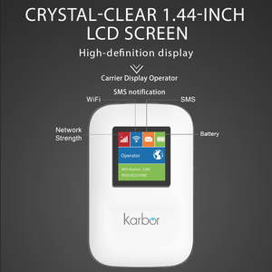 נתב כיס KarborLte Mifis Cat4 OEM 4g עם חריץ לכרטיס סים, סוללה 2700mAh, מהירות 150Mbps, חיבור Type-C - Product Image 6