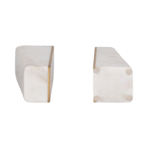 Fermalibri Trapezoidali Moderni in Marmo e Ottone, Decorazione per Libreria, Accessori per Scrivania Casa e Ufficio - Product Image 6