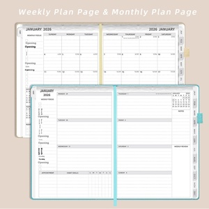 2026 Cross-Biên Giới A5 Hàng Tuần Xoắn Ốc Máy Tính Xách Tay Phong Cách Mới Kế Hoạch Cuốn Sách Với Dây Đeo In Lịch Da Nhật Ký - Product Image 4