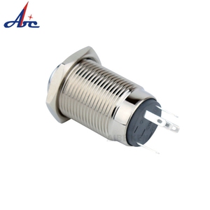 Bouton à tête plate en acier inoxydable 12v LED 16mm à retour automatique Interrupteur à bouton-poussoir momentané en métal avec lumière - Product Image 2