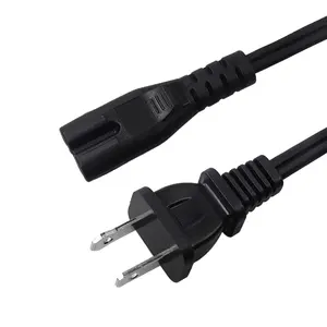 Manufacturer Customized USA American NEMA 1-15P IEC320 C7 C8 Female Plugs 2Pin 18AWG Power Cords