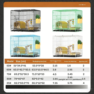 Cage pliable pour lapin et chat, structure métallique, plateau en plastique solide, design simple à bouton, facile à nettoyer, pour intérieur, extérieur et voyage, renforcée pour animaux de compagnie - Product Image 6