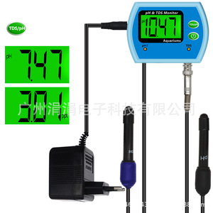 เครื่องวัดค่า pH และ TDS แบบดิจิตอล 0.00-14.00 pH 0-4990 ppm สำหรับตู้ปลา การทดสอบคุณภาพน้ำดื่ม - Product Image 5