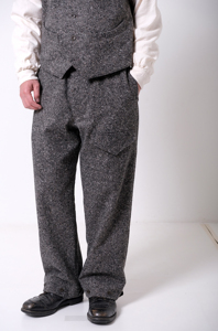 Pantalon habillé taille moyenne en polyester viscose et laine pour homme Pantalon en jean extensible de style japonais - Product Image 2