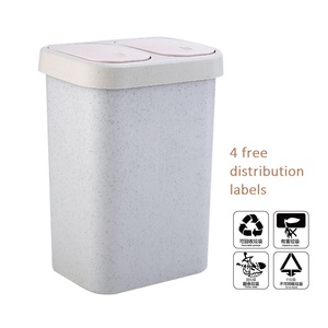 Ngoài Trời Rác Có Thể Tái Chế Ướt Và Khô Phân Loại Nhựa Báo Chí Chất Thải Bin Thùng Rác Có Thể Với Nắp - Product Image 6