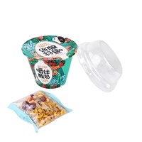 Vasos de Plástico PP de 260 ml para Yogurt y Parfait, Ecológicos, de Grado Alimenticio, con Logotipo Personalizado y Sello de Aluminio, Venta al Por Mayor