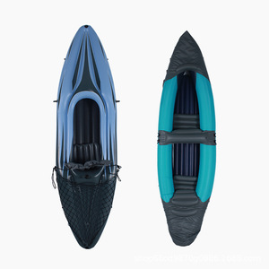 Kayak gonflable 3,1-4m pour une ou deux personnes, pour la pêche en lac ou en rivière, avec pagaie - Product Image 4