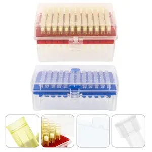 Kunststoff Bulk blau gelb sterile 10ul Filters pitze Mikro pipetten spitzen für Labor DNase RNase frei