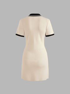 Abito Estivo Lavorato a Maglia con Bottoni di Perle per <span class=keywords><strong>Donna</strong></span>, Vestibilità Slim, Produzione Personalizzata OEM ODM - Product Image 4
