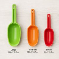 Lot de 3 cuillères doseuses en plastique emboîtables – Cuillères de mesure 50/100/150 ml pour riz, farine, céréales – Ustensile de cuisine pour le rangement