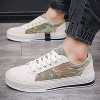 Nouvelles baskets décontractées respirantes en toile tissée pour hommes, style automne, chaussures tendance