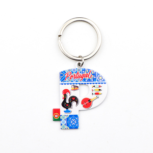 Artículos de Recuerdo de <span class=keywords><strong>Portugal</strong></span> con Diseño Personalizado al por Mayor, Imán de Resina para Refrigerador, Llavero, Espejo de Bolsillo, Artesanías de Metal - Product Image 2