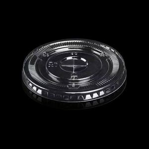 Couvercle en plastique jetable à prix d'usine, 98 mm, 95 mm, 90 mm, transparent, en PET, plat, anti-fuite, pour gobelet à café - Product Image 1