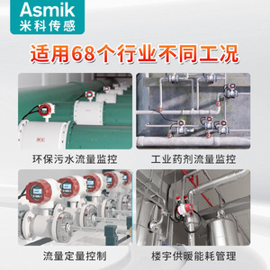 Medidor de Flujo Electromagnético Asmik DN50 con Conexión de Brida y Control Remoto Inalámbrico 4G para Líquidos Corrosivos y Aguas Residuales - Product Image 4