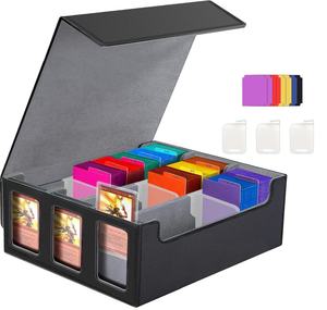 Estuche para Cartas Torson de Franela PU de Manga Única, Caja Versátil para Mazos de 1360+ Cartas con Tapa de Ventana Abierta, Estuche para Mazos Yugioh TCG con Función de Separación - Product Image 3