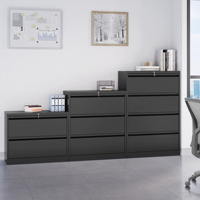 Armoire à dossiers latérale à 2 tiroirs, armoire à dossiers en acier avec serrure, armoire de rangement en métal pour le classement, montage requis, organisateur de bureau