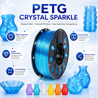 Filament d'imprimante 3D Becreative PETG haute transparence, 1,75 mm, pour impression FDM, 230-250, faible odeur, haute résistance, lisse