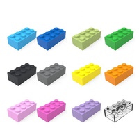 Sac de 1 kg de briques de construction 3001 2x4 (2*4) en vrac, 24 couleurs en stock, couleur personnalisée pour jouets de construction DIY