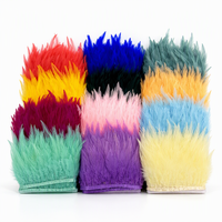 Plumes de coq teintées pour garniture de selle, 4-6 pouces, franges décoratives pour costumes de carnaval, chapeaux et accessoires vestimentaires