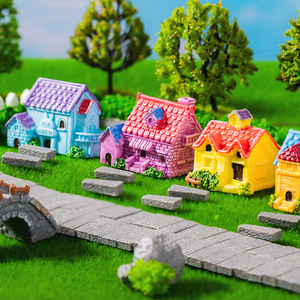 Resin Mini Car Vehicles Figurine <b>Miniatures</b> for Traffic Landscape Decorations Tiny Villa House Hut Ornaments DIY Accessories - Product Image 3