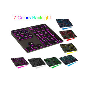 Aluminum Numpad 7-Color Backlit Bluetooth 5.0 Wireless Number Pad Slim 34Key Rechargeable Numeric Keypad - Product Image 2