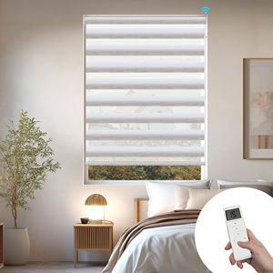 Persianas Zebra SAMADHI Personalizadas, Duraderas y Sencillas, Persianas Enrollables Eléctricas para Oficina y Hogar, Diseño Vertical, Material de Poliéster, Estilo Francés - Product Image 1