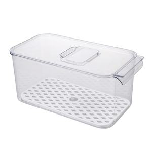 Caja de almacenamiento de plástico transparente para refrigerador, juego de almacenamiento de sellado de mantenimiento fresco por inyección para cocina, comida, verduras, frutas - Product Image 6