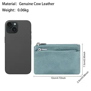 Porte-monnaie en cuir AndoBag Mini avec porte-clés, sac multi-rangement pour femmes, portefeuille minimaliste pour pièces de monnaie et clés 1692 - Product Image 2