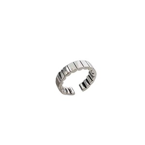 Anillo de Plata de Ley S925 con Diseño Geométrico de Cuadrícula, Unisex, para Uso Diario - Product Image 5