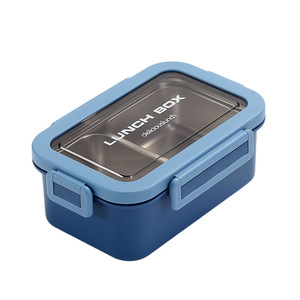 Loncheras de Acero Inoxidable 304 de 800 ml con Compartimentos, Tapa Transparente AS, Herméticas, con Doble Hebilla Lateral y Logotipo Personalizado - Product Image 2