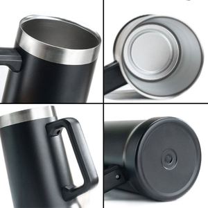 Chope à bière en acier inoxydable de 24 oz, grande capacité, design anti-transpiration, accessoires de bar personnalisés gravés, ASM33 - Product Image 4